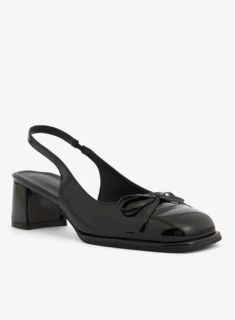 ELLA Ballet Mid Block Heel Sling Back